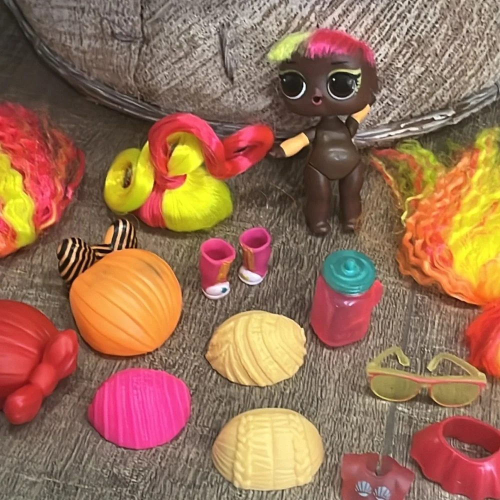L.O.L. Surprise! Doll Hair Vibes Glow Grrrl Girl Gurl Neon Pink